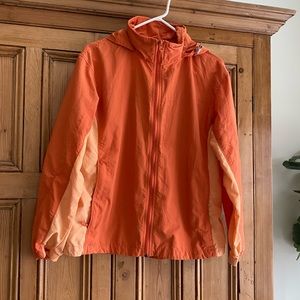 Columbia Orange Windbreaker Type Jacket with Hoodie